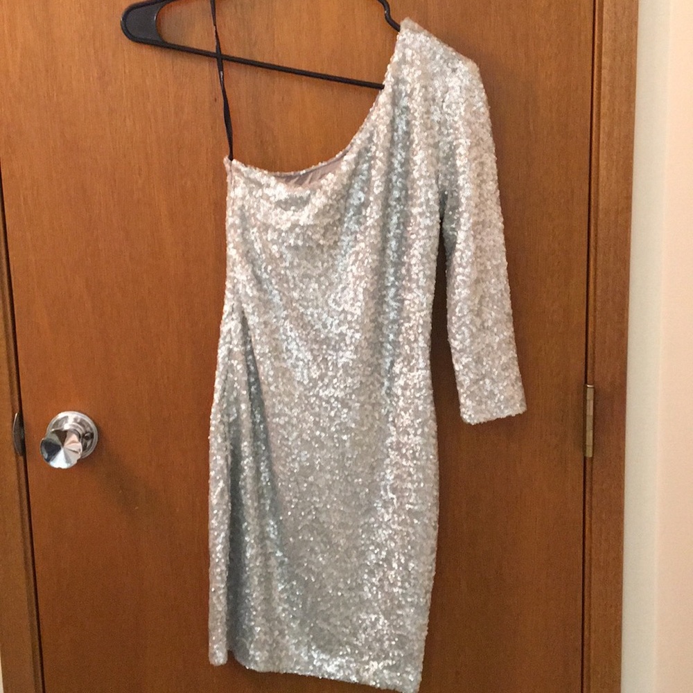 Sparkly One Shoulder Sequin Stunner - image 1
